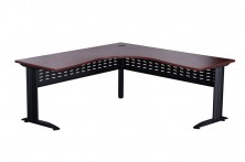 VCWMB186 Rapid Manager Metal Base Corner Workstation. 1800 X 600 X 1800 X 600.Black Metal Span Legs. Metal Perforated Modesty